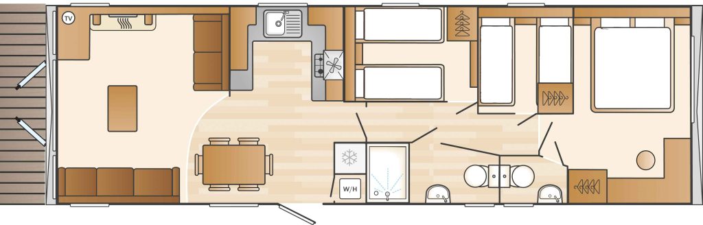 The Tors 3 bedroom floor plan