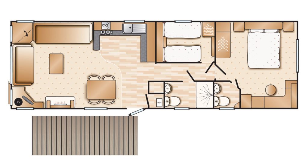 Lundy View 2 bedroom floor plan